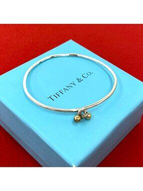 Tiffany & Co Vintage Hook Eye Bangle Silver Bracelet